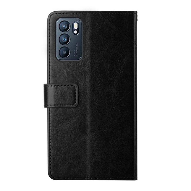 Flip Cover Oppo Reno 6 5G Stil Læder Geo Y Design