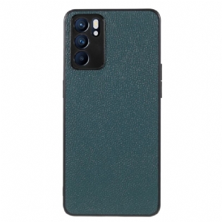 Mobilcover Oppo Reno 6 5G Ægte Litchi Læder