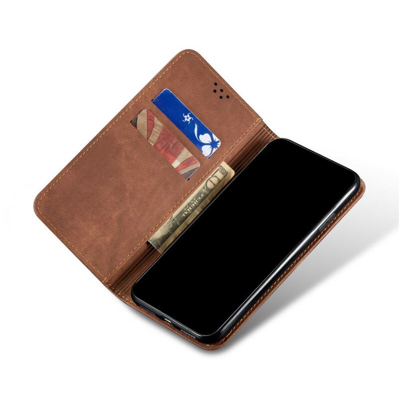 Cover Poco M3 Flip Cover Denim Stof