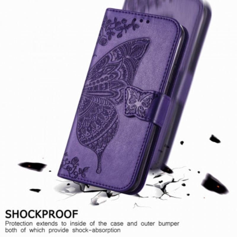 Flip Cover Poco M3 Halv Aztekisk Sommerfugl