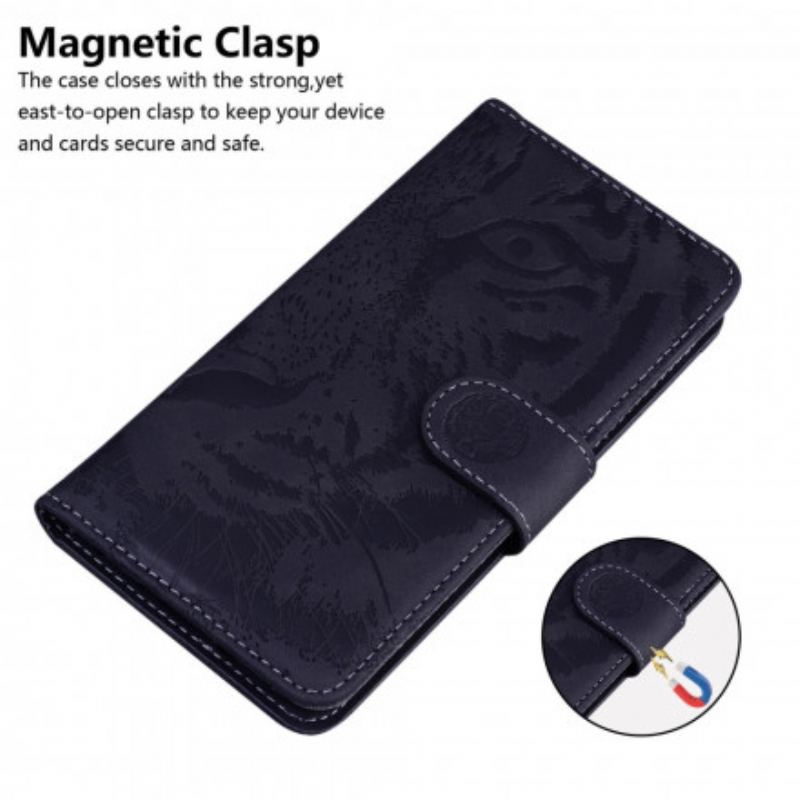 Flip Cover Poco M3 Tiger Ansigtsprint