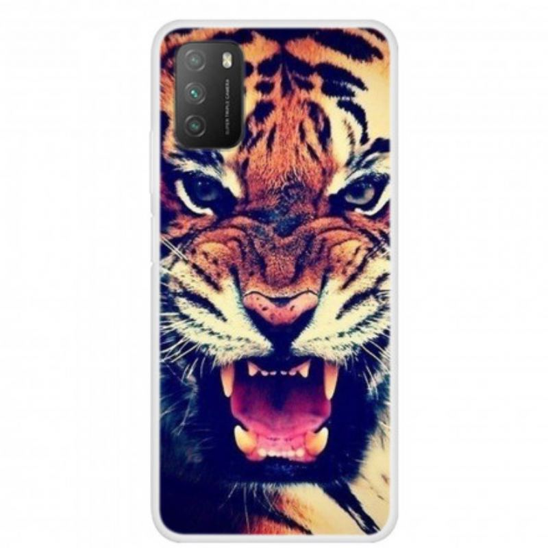 Mobilcover Poco M3 Front Tiger