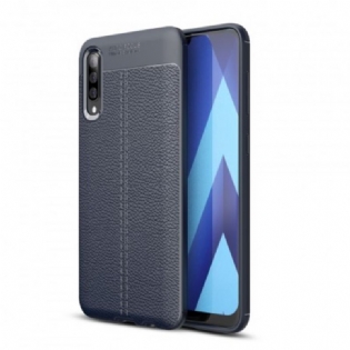 Cover Samsung Galaxy A50 Dobbelt Linje Litchi Læder Effekt