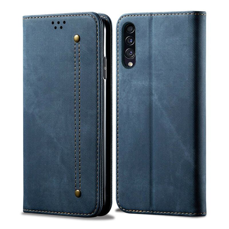 Cover Samsung Galaxy A50 Flip Cover Denim Stof