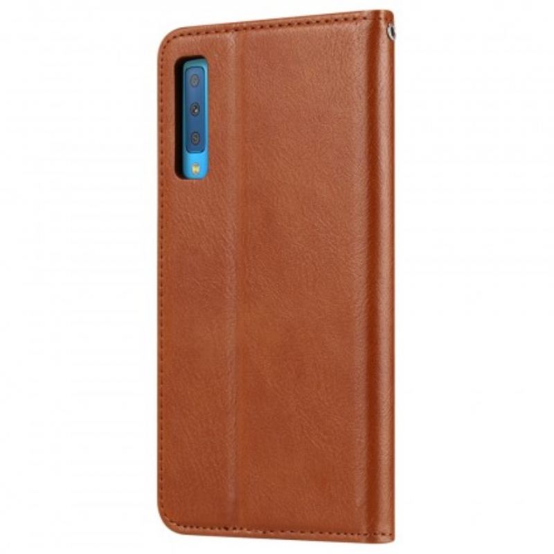 Cover Samsung Galaxy A50 Flip Cover Kortholder I Imiteret Læder