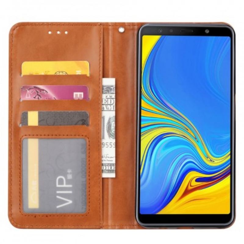 Cover Samsung Galaxy A50 Flip Cover Kortholder I Imiteret Læder