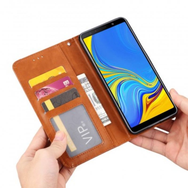 Cover Samsung Galaxy A50 Flip Cover Kortholder I Imiteret Læder