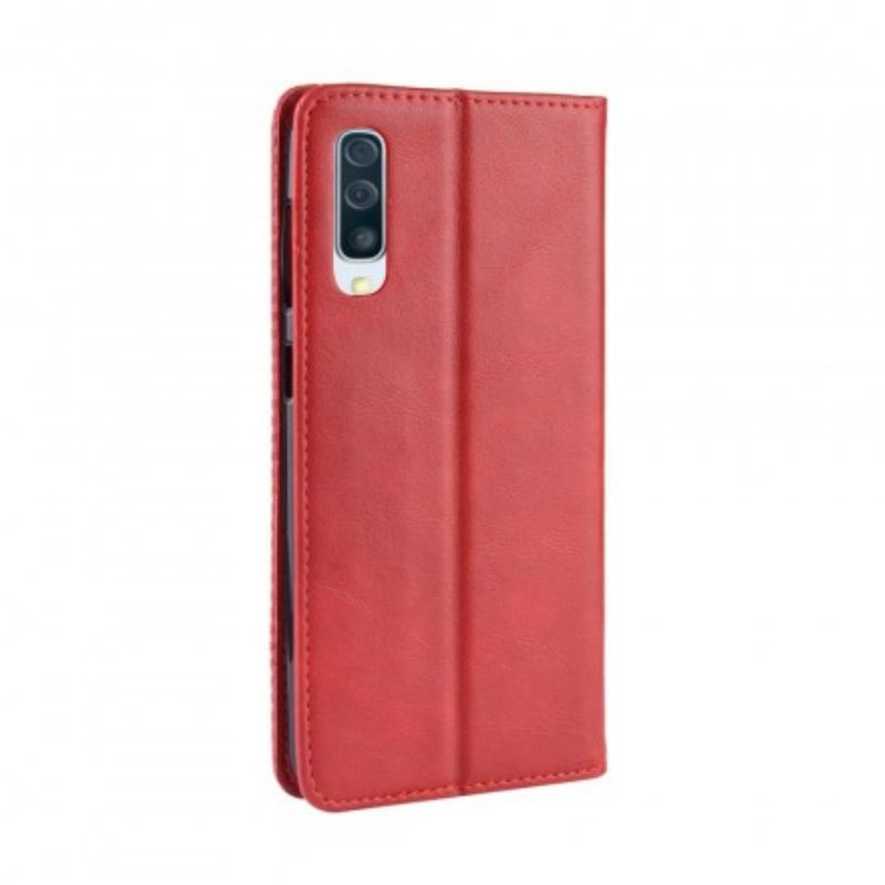 Cover Samsung Galaxy A50 Flip Cover Stiliseret Vintage Lædereffekt