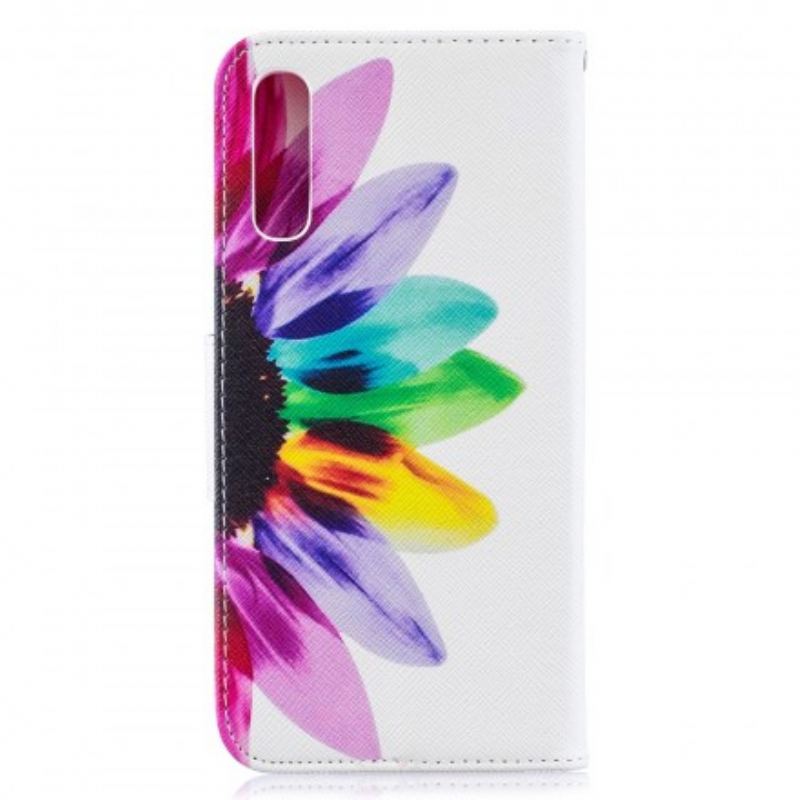 Flip Cover Samsung Galaxy A50 Akvarel Blomst