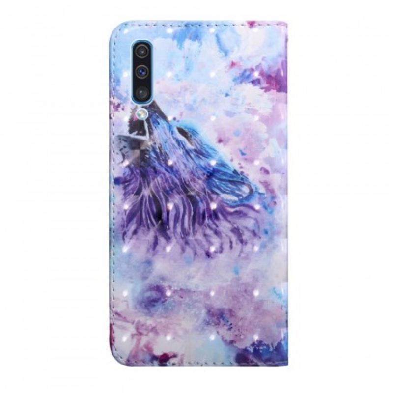 Flip Cover Samsung Galaxy A50 Akvarel Ulv