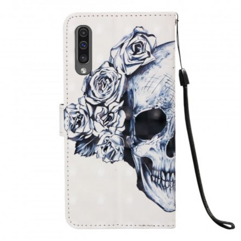 Flip Cover Samsung Galaxy A50 Blomstrende Kranie