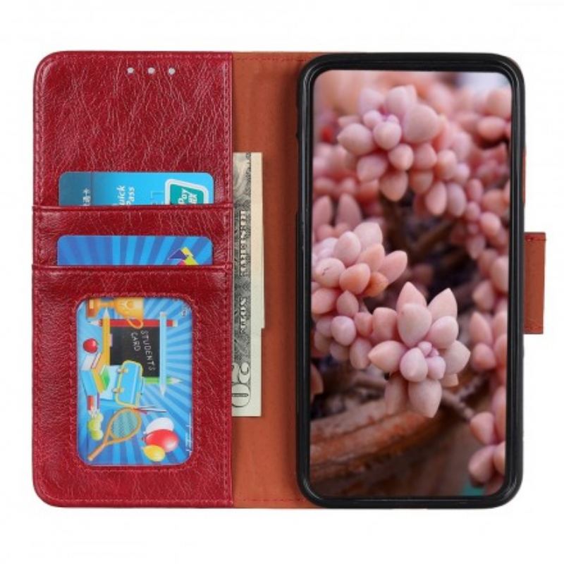 Flip Cover Samsung Galaxy A50 Chic Skinnende Lædereffekt