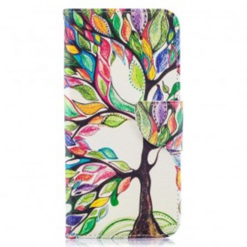 Flip Cover Samsung Galaxy A50 Farverigt Træ