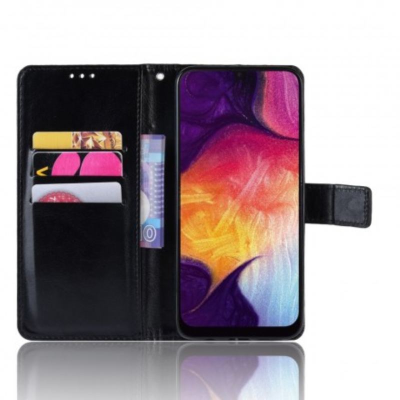 Flip Cover Samsung Galaxy A50 Imiteret Læder Firkant