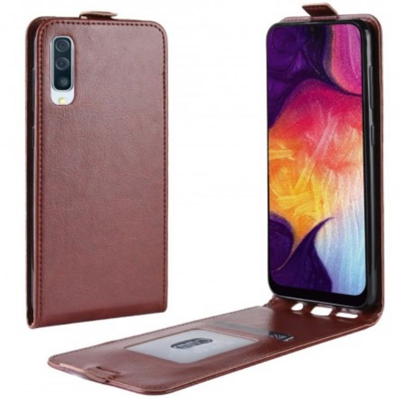 Flip Cover Samsung Galaxy A50 Læder Cover Foldende Lædereffekt