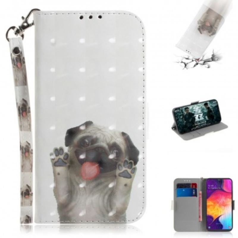 Flip Cover Samsung Galaxy A50 Med Snor Elsker My Dog Thong