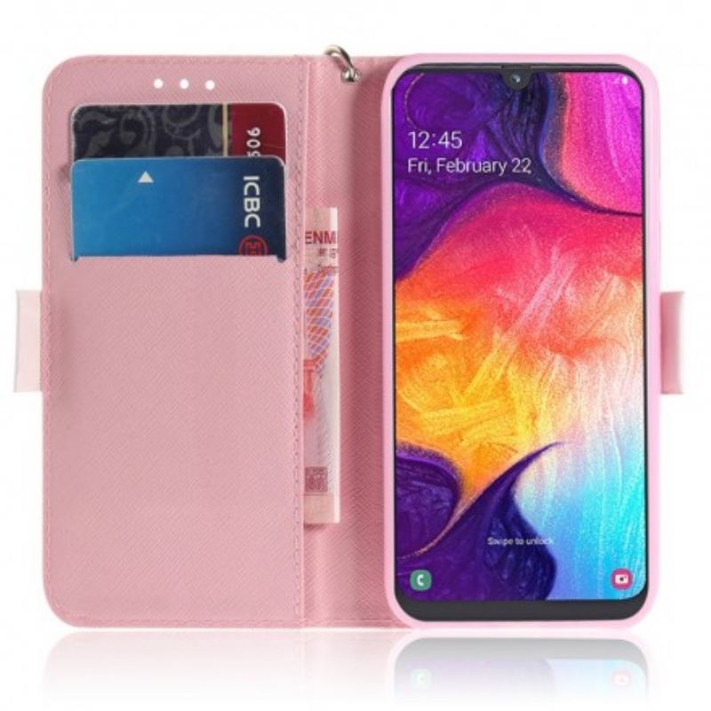 Flip Cover Samsung Galaxy A50 Med Snor Panda Love Med Snor