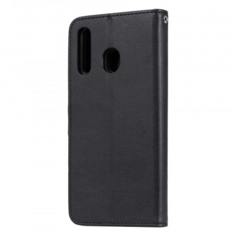 Flip Cover Samsung Galaxy A50 Med Snor Strappy Lædereffekt