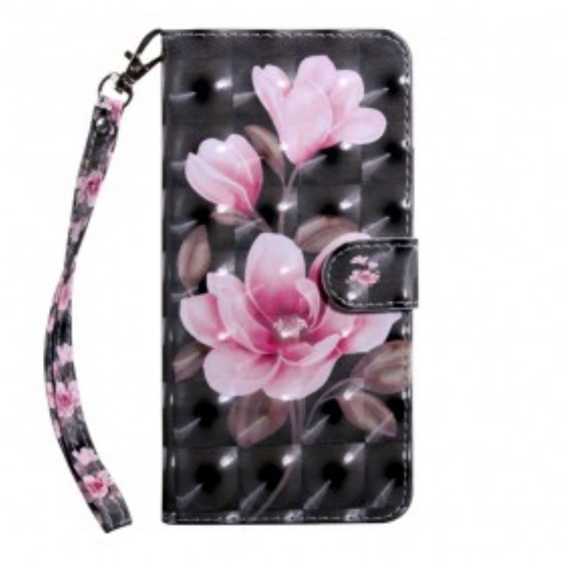 Læder Cover Samsung Galaxy A50 Blomstre Blomster