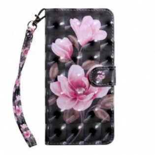 Læder Cover Samsung Galaxy A50 Blomstre Blomster
