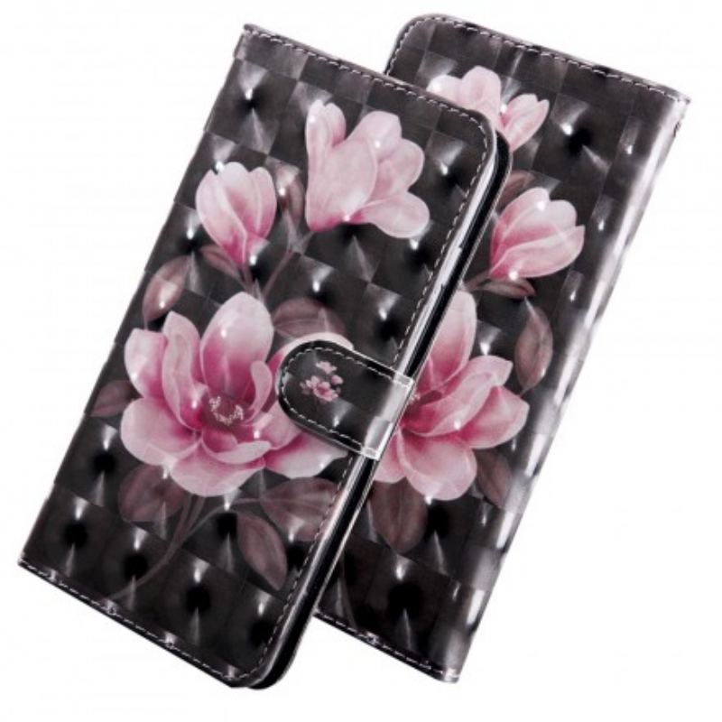 Læder Cover Samsung Galaxy A50 Blomstre Blomster