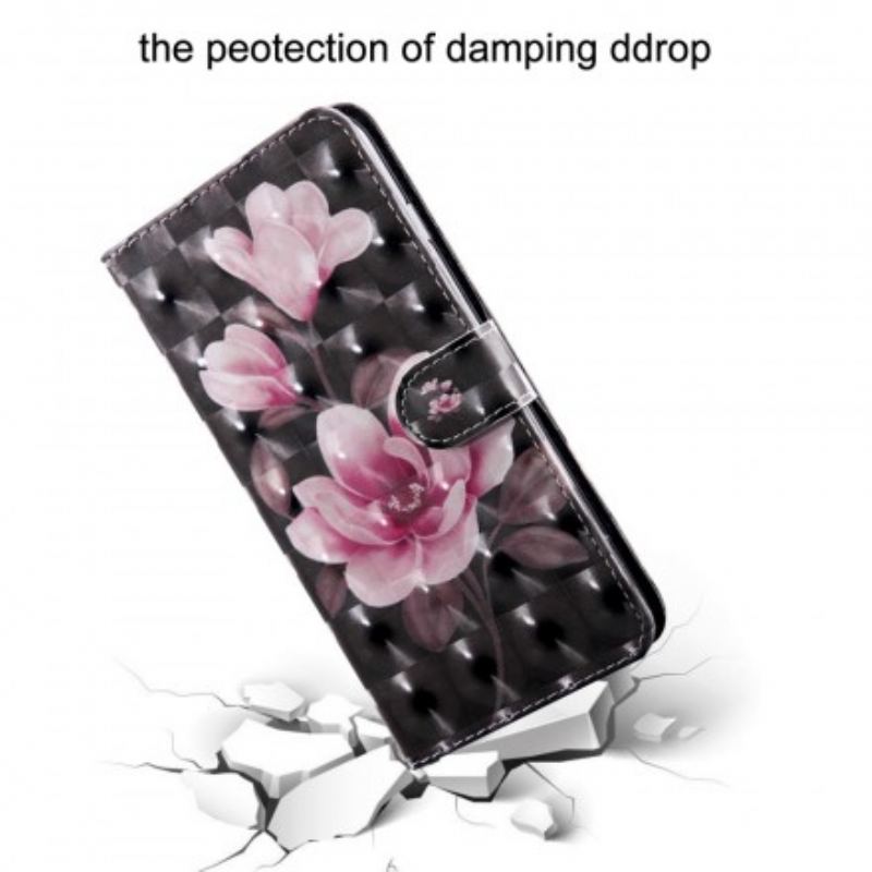 Læder Cover Samsung Galaxy A50 Blomstre Blomster