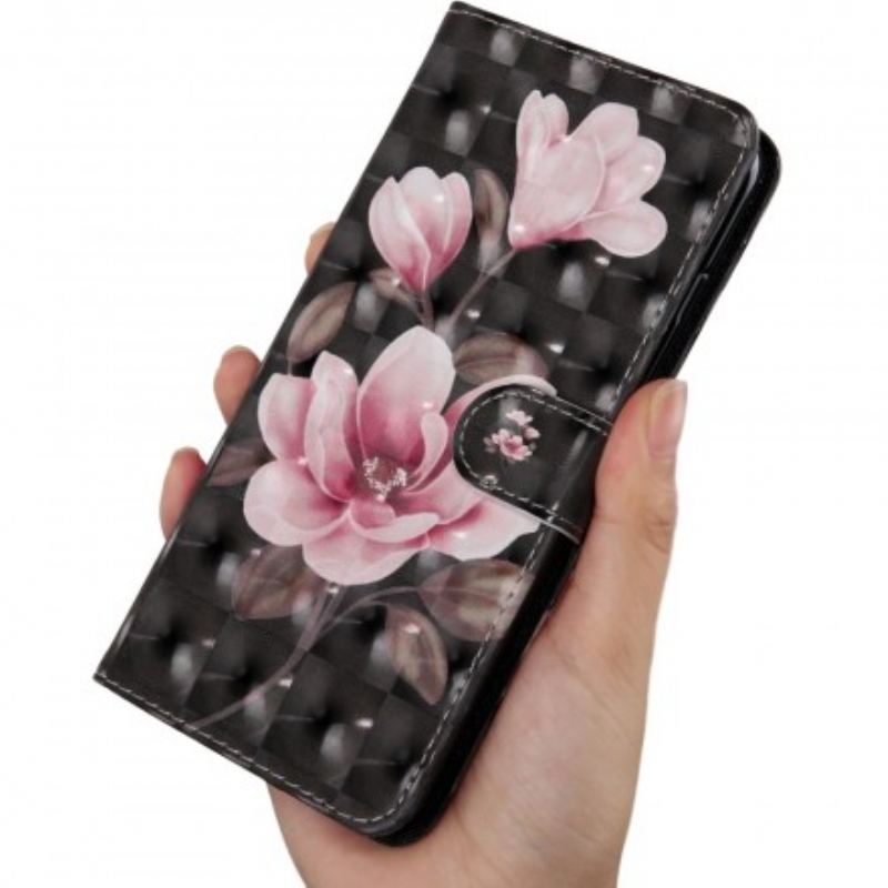 Læder Cover Samsung Galaxy A50 Blomstre Blomster