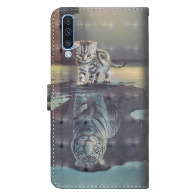 Læder Cover Samsung Galaxy A50 Ernest The Tiger