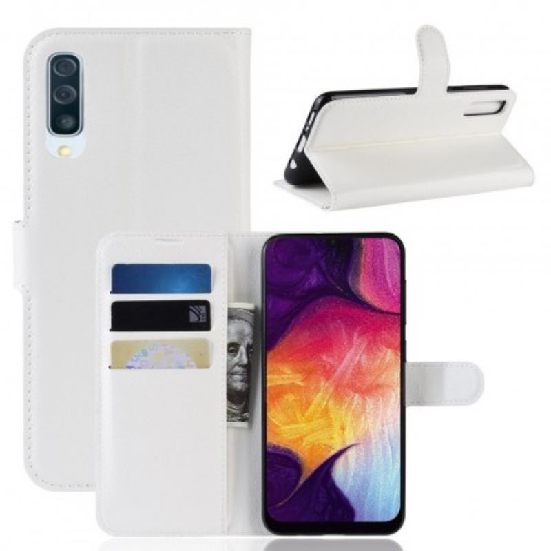 Læder Cover Samsung Galaxy A50 Retro Imiteret Læder