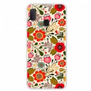 Cover Samsung Galaxy A20e Blomstertapet