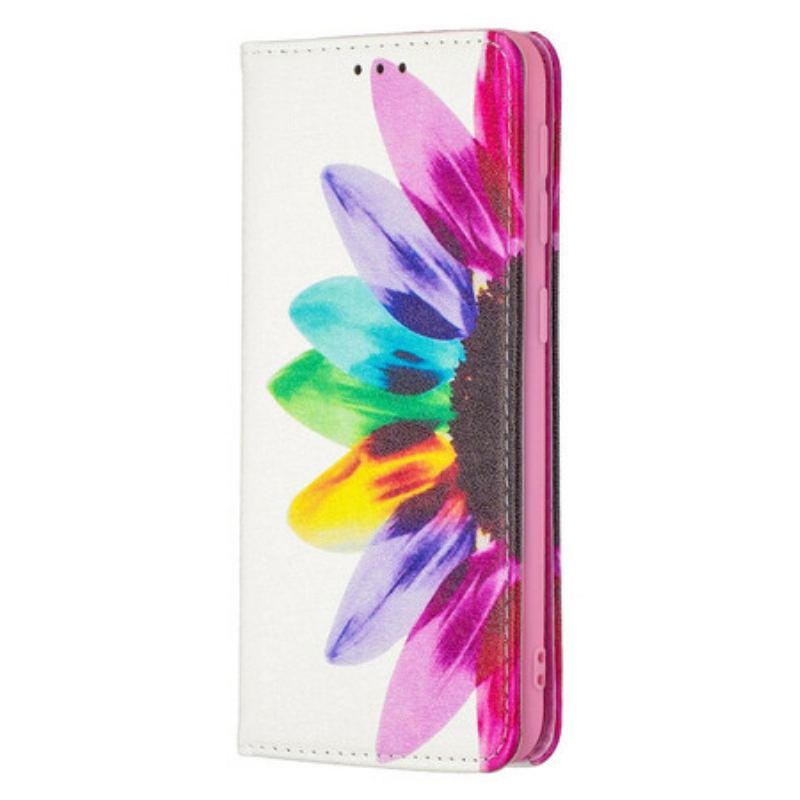 Cover Samsung Galaxy A20e Flip Cover Akvarel Blomst