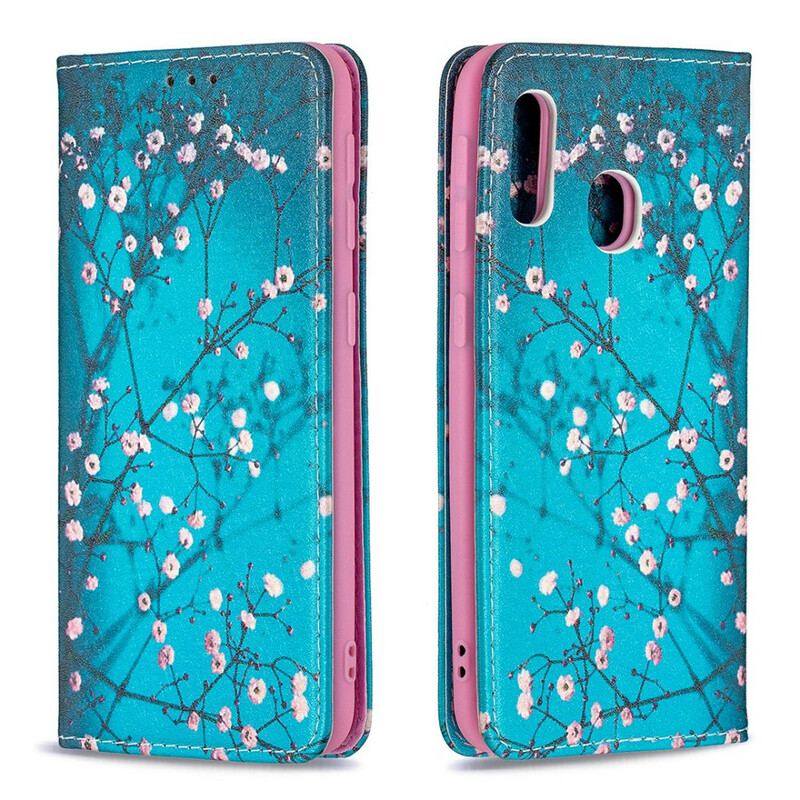 Cover Samsung Galaxy A20e Flip Cover Blomstrende Grene