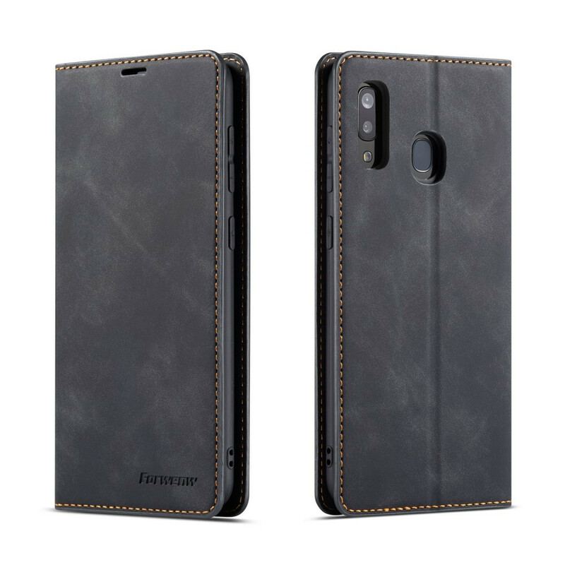 Cover Samsung Galaxy A20e Flip Cover Forwenw Lædereffekt