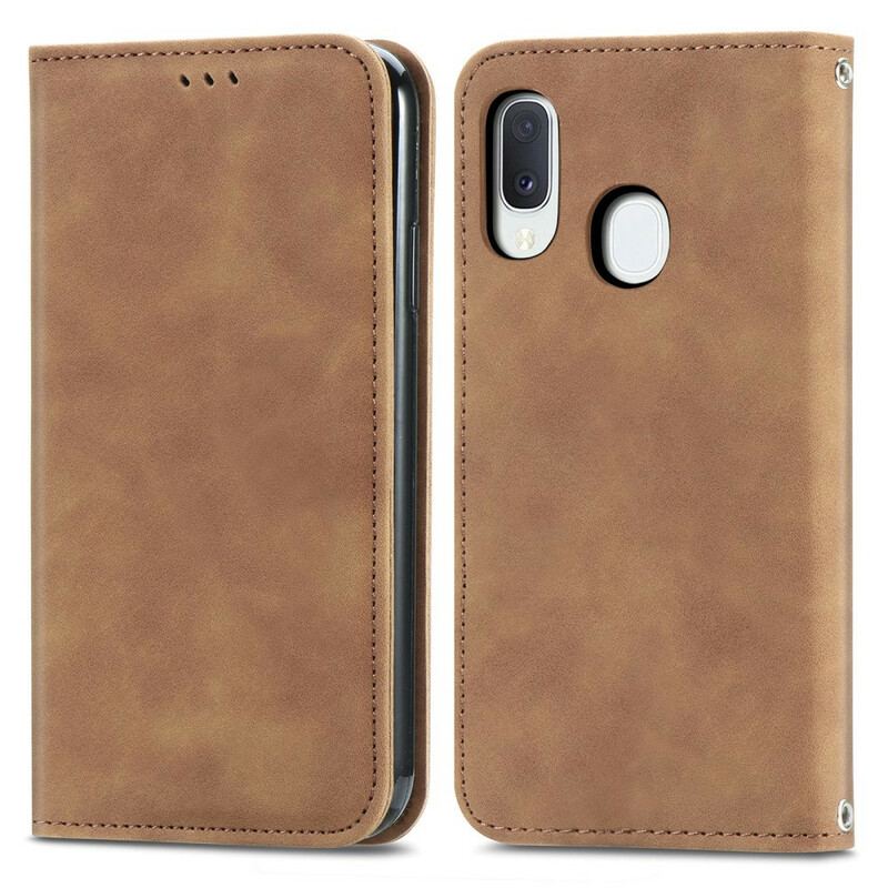 Cover Samsung Galaxy A20e Flip Cover Vintage Kunstlæder