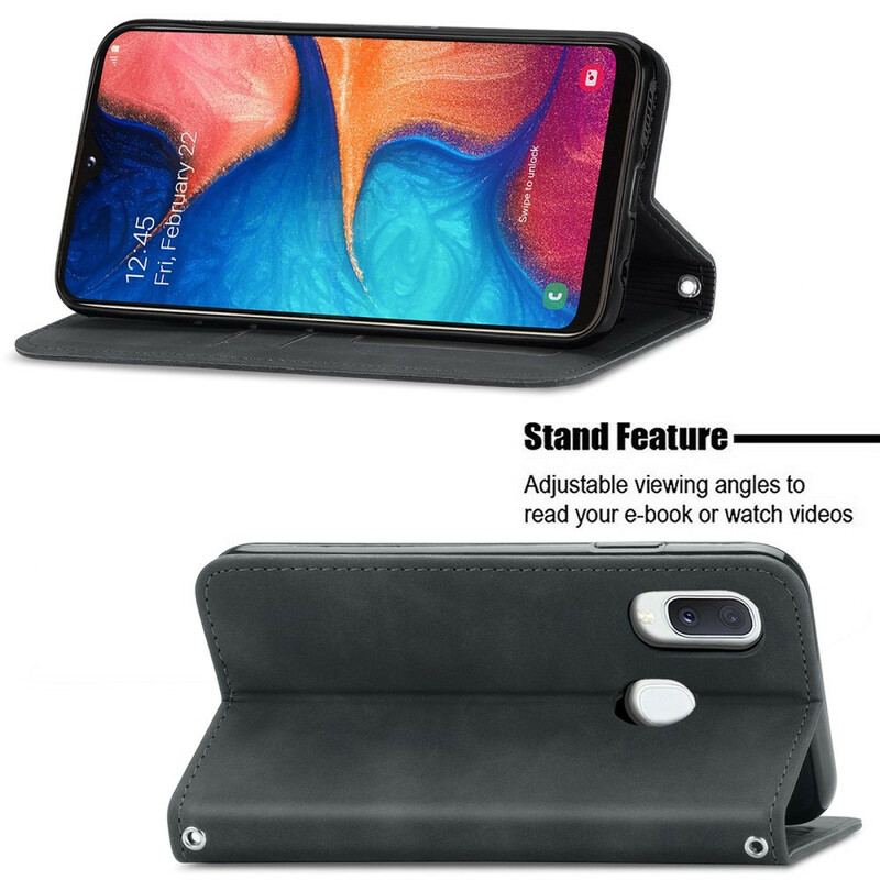 Cover Samsung Galaxy A20e Flip Cover Vintage Kunstlæder