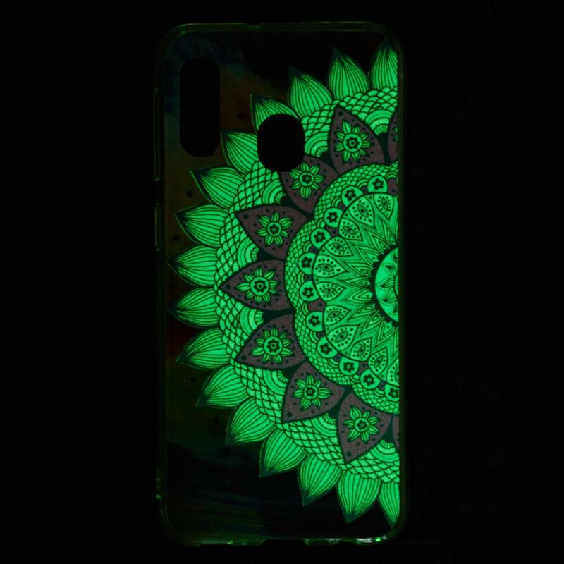 Cover Samsung Galaxy A20e Fluorescerende Farverig Mandala