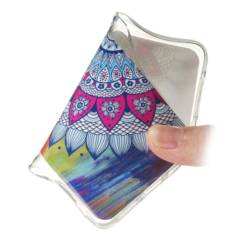 Cover Samsung Galaxy A20e Fluorescerende Farverig Mandala