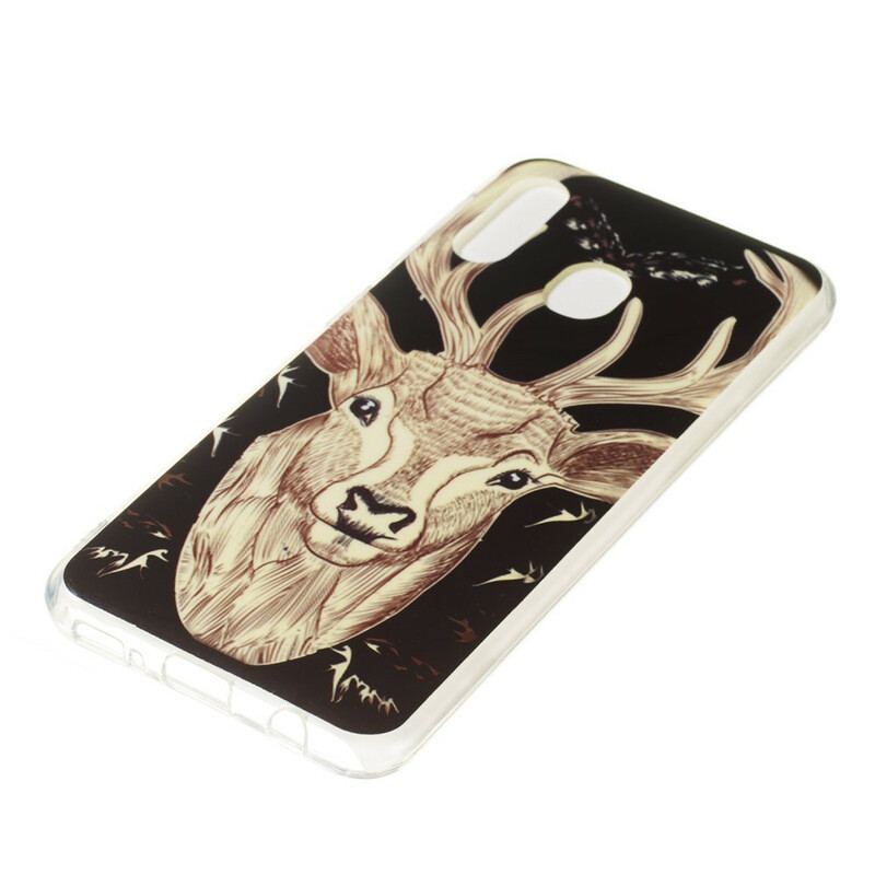 Cover Samsung Galaxy A20e Fluorescerende Majestic Deer