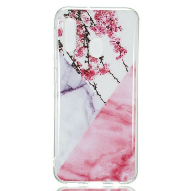 Cover Samsung Galaxy A20e Marmoreret Blommeblomst