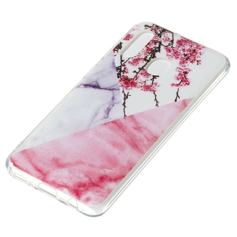 Cover Samsung Galaxy A20e Marmoreret Blommeblomst