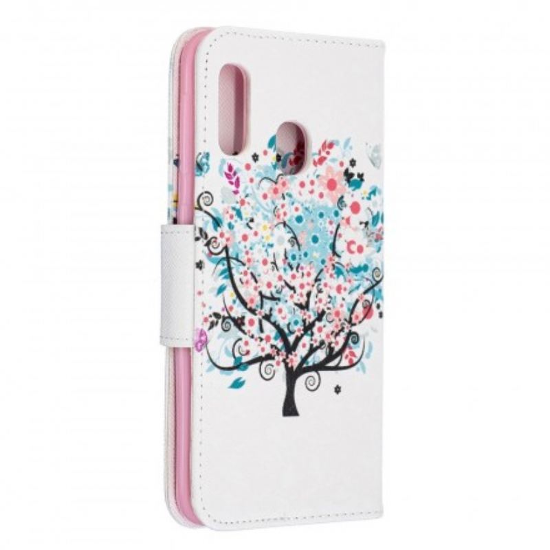 Flip Cover Samsung Galaxy A20e Blomstret Træ