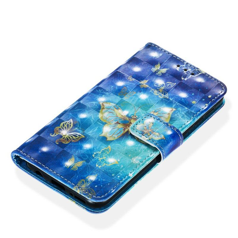 Flip Cover Samsung Galaxy A20e Gyldne Sommerfugle