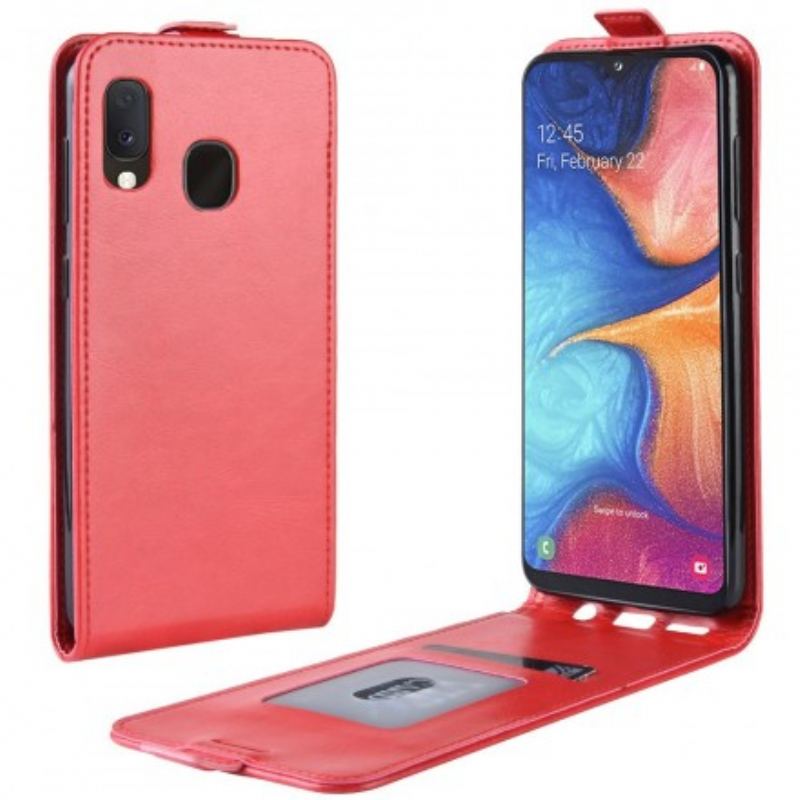 Flip Cover Samsung Galaxy A20e Læder Cover Foldende Lædereffekt