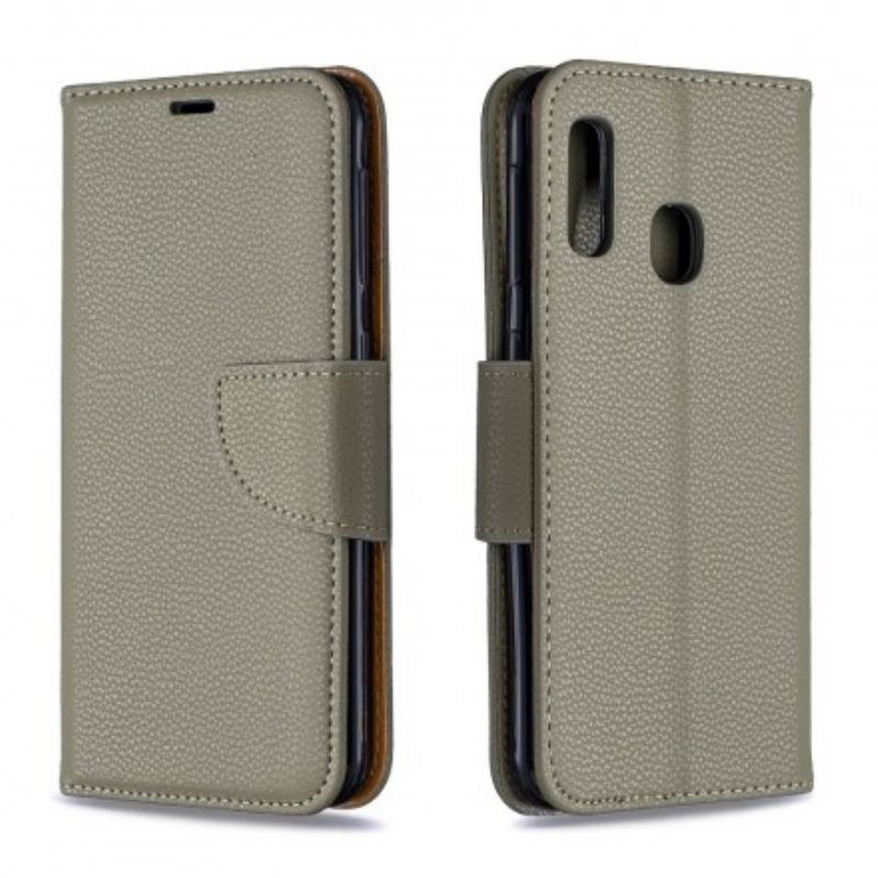 Flip Cover Samsung Galaxy A20e Læder Cover Litchi Rabat Oblique