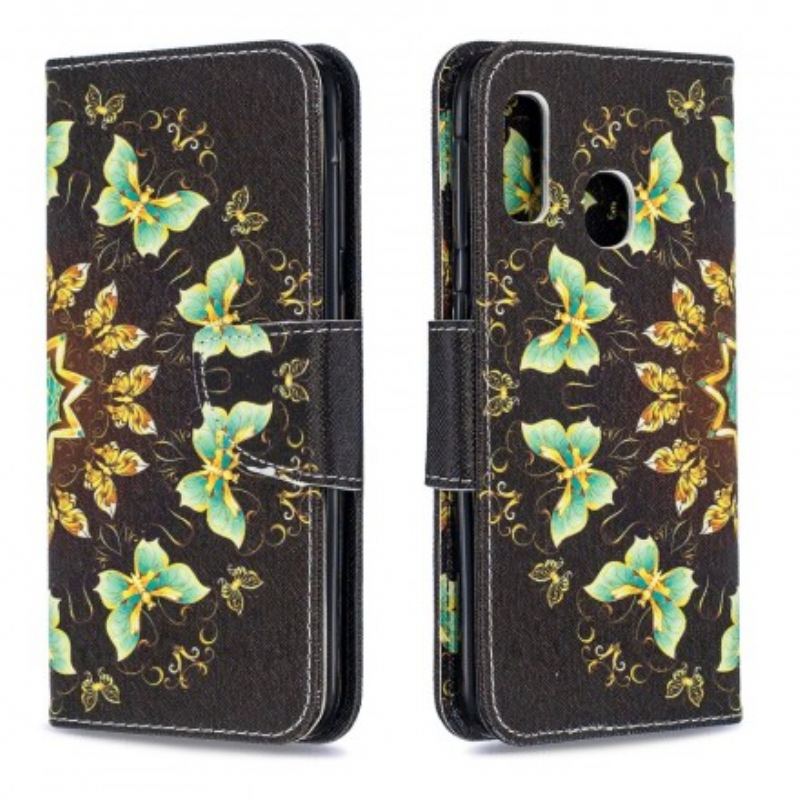 Flip Cover Samsung Galaxy A20e Mandala Sommerfugle