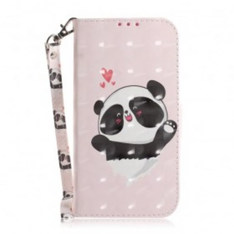 Flip Cover Samsung Galaxy A20e Med Snor Panda Love Med Snor