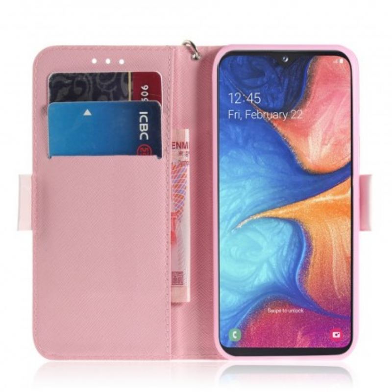 Flip Cover Samsung Galaxy A20e Med Snor Panda Love Med Snor