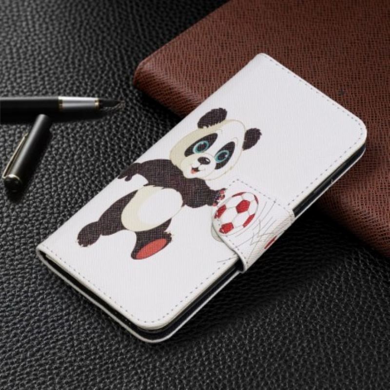 Flip Cover Samsung Galaxy A20e Panda Fodbold