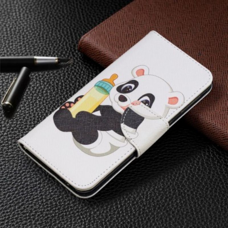 Læder Cover Samsung Galaxy A20e Baby Panda