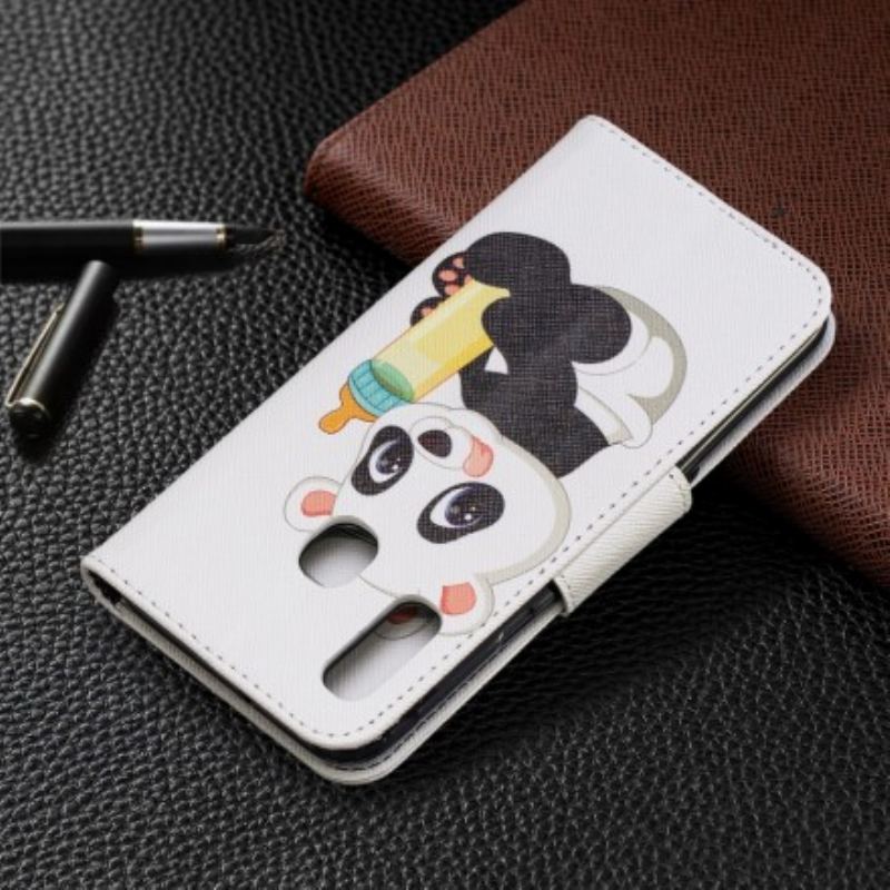 Læder Cover Samsung Galaxy A20e Baby Panda